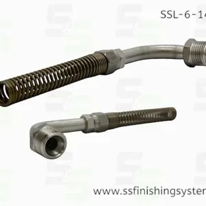 TUBE 90 3/8 NPS (M) 1/4 TUBING WITH SPRING GUARD
