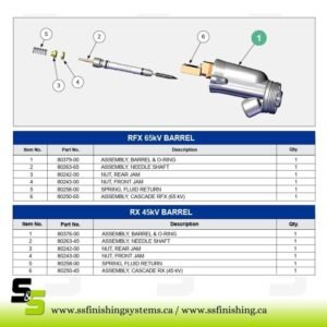 80376-00 45KV BARREL & ORING ASSY