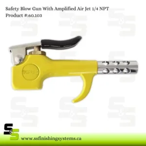 COMPACT Safety Blow Gun With Venturi Booster Tip